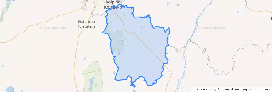 Mapa de ubicacion de Тосненский район.