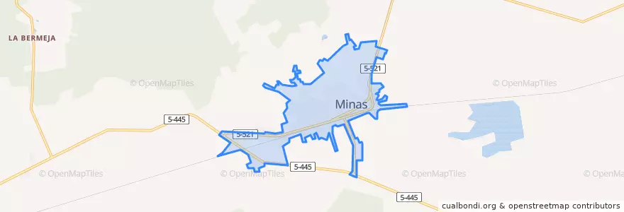 Mapa de ubicacion de Pueblo de Minas.