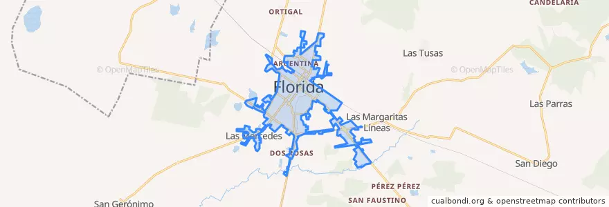 Mapa de ubicacion de Ciudad de Florida.