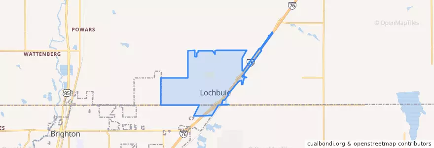 Mapa de ubicacion de Lochbuie.