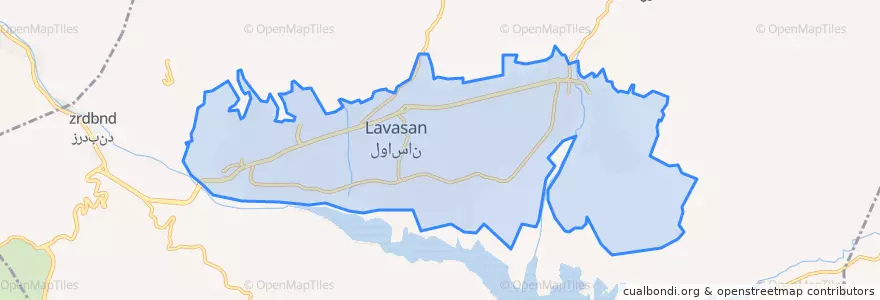 Mapa de ubicacion de لواسان.