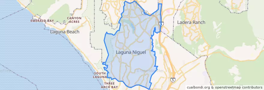 Mapa de ubicacion de Laguna Niguel.