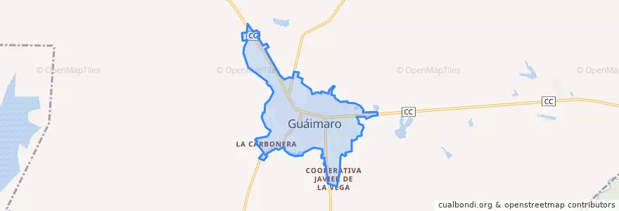 Mapa de ubicacion de Ciudad de Guaimaro.