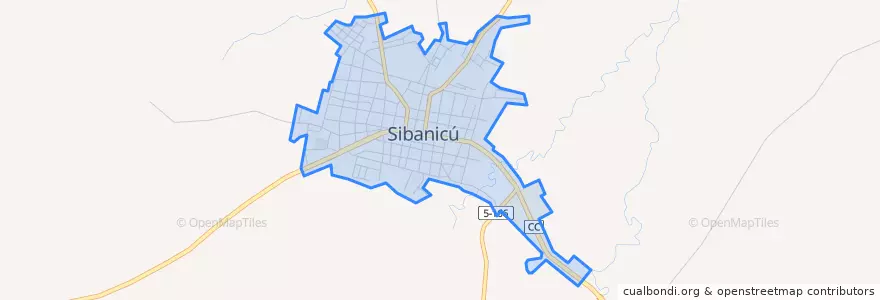 Mapa de ubicacion de Pueblo de Sibanicú.