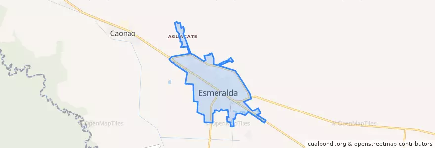 Mapa de ubicacion de Pueblo de Esmeralda.