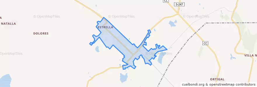 Mapa de ubicacion de Pueblo de Céspedes.