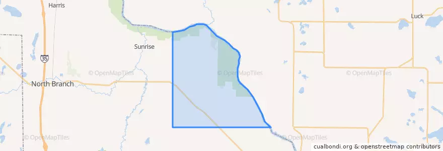 Mapa de ubicacion de Amador Township.