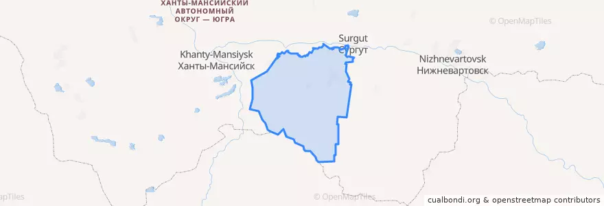 Mapa de ubicacion de Нефтеюганский район.