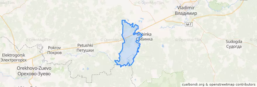 Mapa de ubicacion de Копнинское сельское поселение.