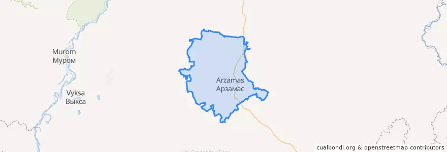 Mapa de ubicacion de Арзамасский район.