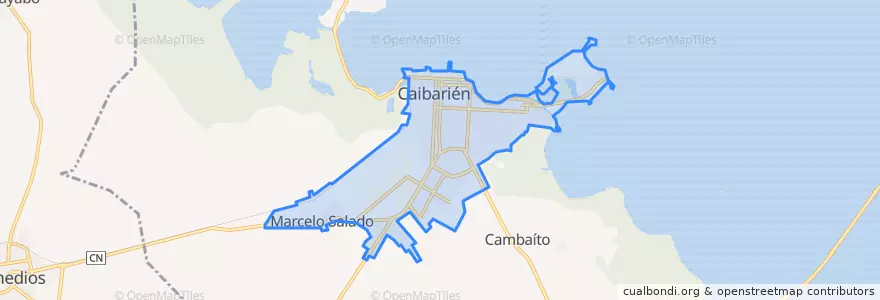 Mapa de ubicacion de Ciudad de Caibarién.