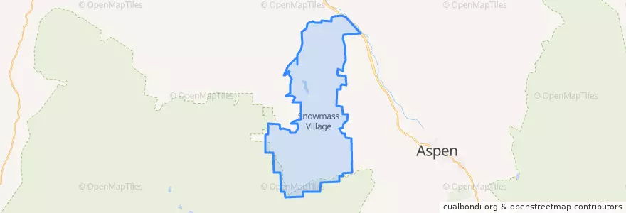 Mapa de ubicacion de Snowmass Village.