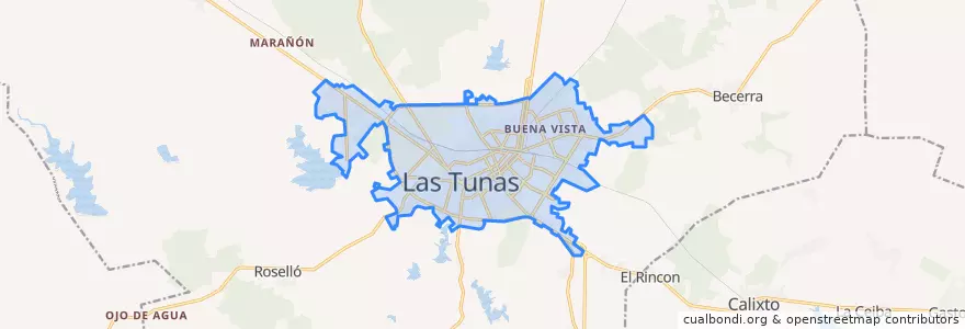 Mapa de ubicacion de Ciudad de Las Tunas.