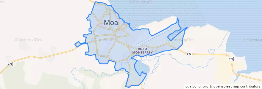 Mapa de ubicacion de Ciudad de Moa.