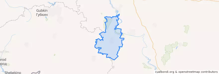 Mapa de ubicacion de Острогожский район.