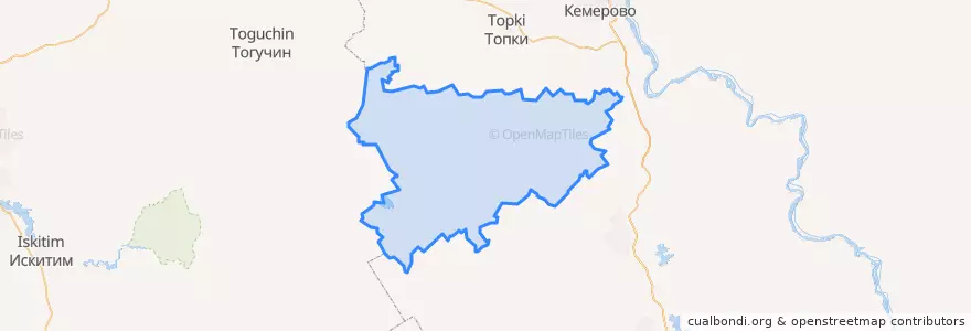 Mapa de ubicacion de Промышленновский муниципальный округ.
