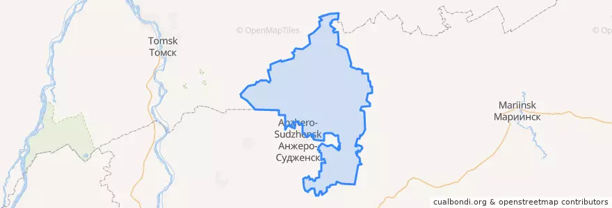 Mapa de ubicacion de Яйский муниципальный округ.