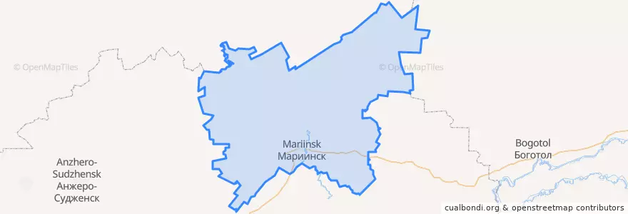 Mapa de ubicacion de Mariinsky District.