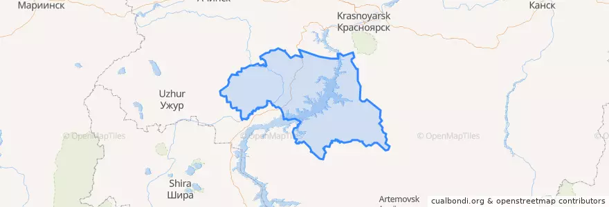 Mapa de ubicacion de Балахтинский район.