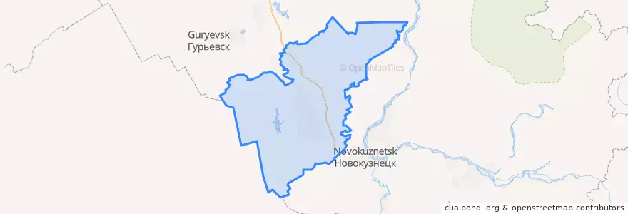 Mapa de ubicacion de Prokopyevsky District.