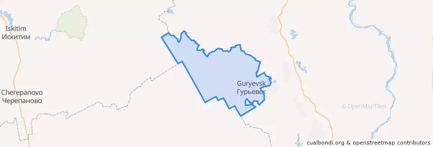 Mapa de ubicacion de Guryevsky District.