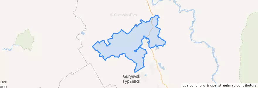 Mapa de ubicacion de Ленинск-Кузнецкий муниципальный округ.