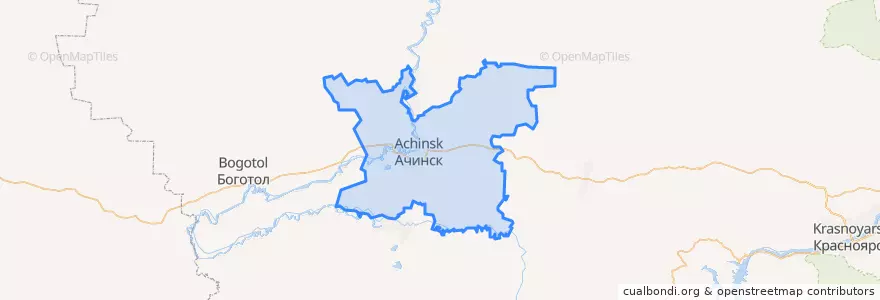 Mapa de ubicacion de Ачинский район.