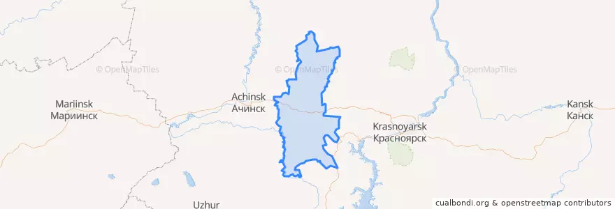Mapa de ubicacion de Козульский район.
