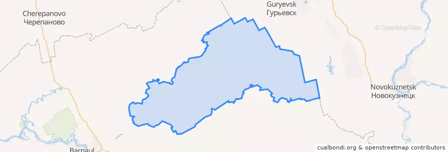 Mapa de ubicacion de Заринский район.