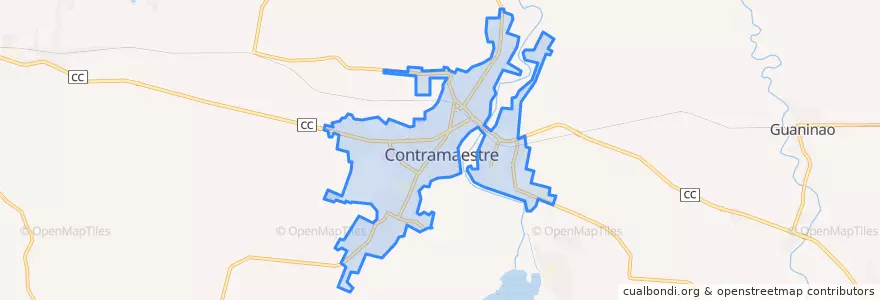 Mapa de ubicacion de Ciudad de Contramaestre.
