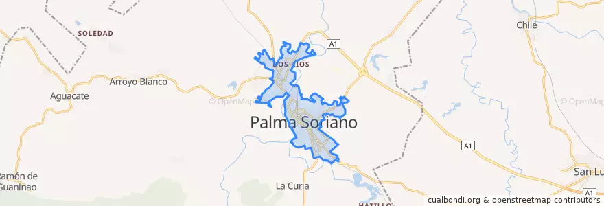 Mapa de ubicacion de Ciudad de Palma Soriano.