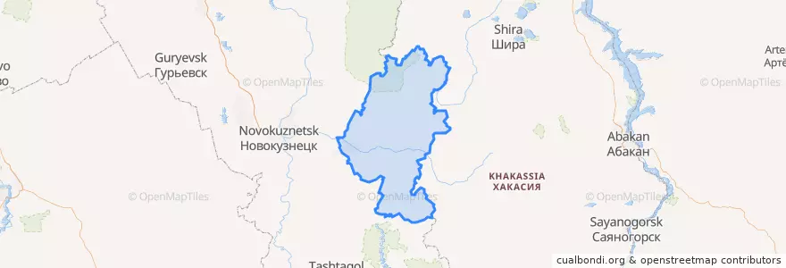 Mapa de ubicacion de Междуреченский городской округ.