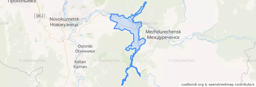 Mapa de ubicacion de Мысковский городской округ.