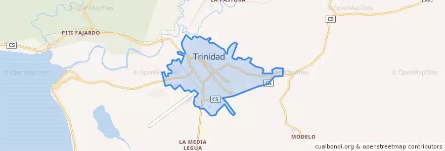 Mapa de ubicacion de Ciudad de Trinidad.