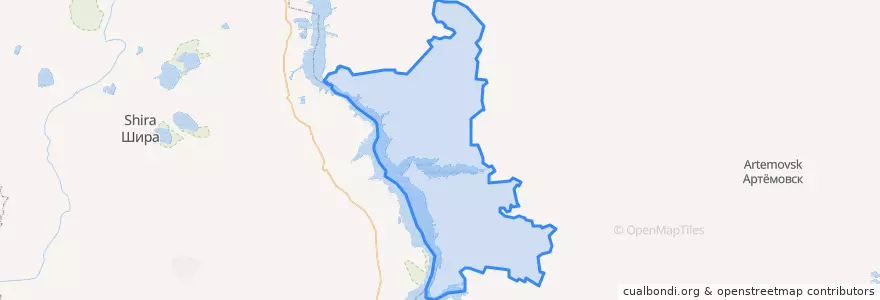 Mapa de ubicacion de Краснотуранский район.