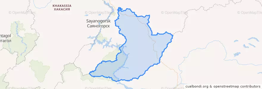 Mapa de ubicacion de Ермаковский район.