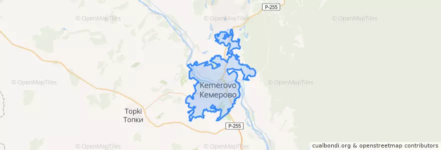 Mapa de ubicacion de Кемеровский городской округ.