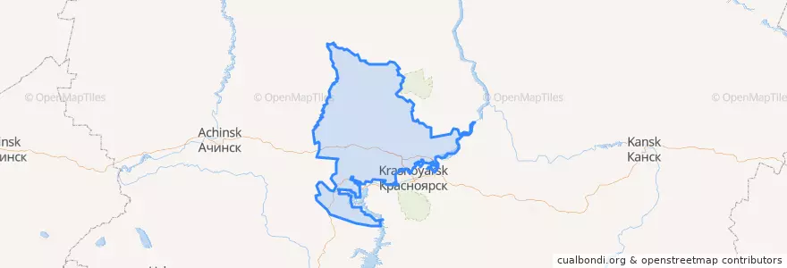 Mapa de ubicacion de Емельяновский район.