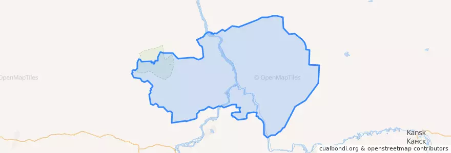 Mapa de ubicacion de Сухобузимский район.