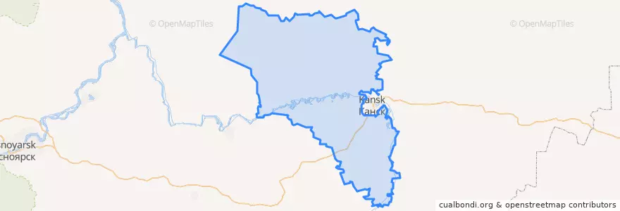 Mapa de ubicacion de Канский район.