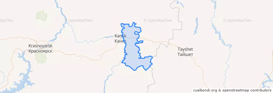Mapa de ubicacion de Иланский район.