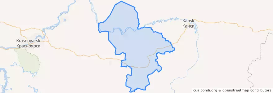 Mapa de ubicacion de Рыбинский район.