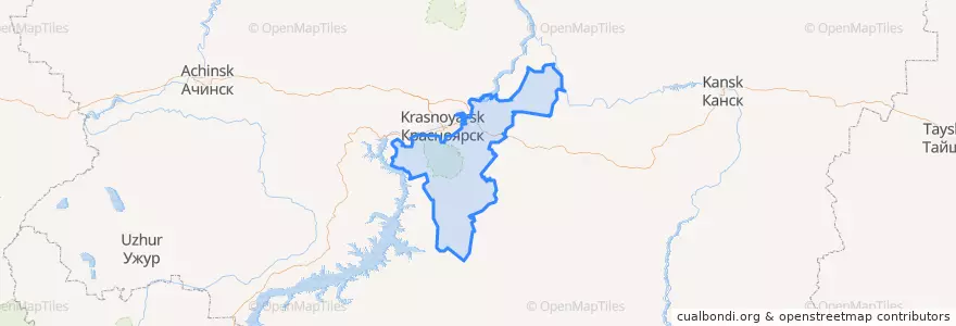 Mapa de ubicacion de Берёзовский район.