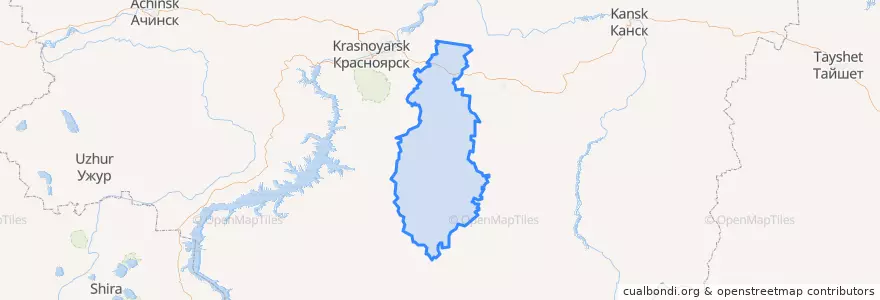 Mapa de ubicacion de Mansky Rayon.