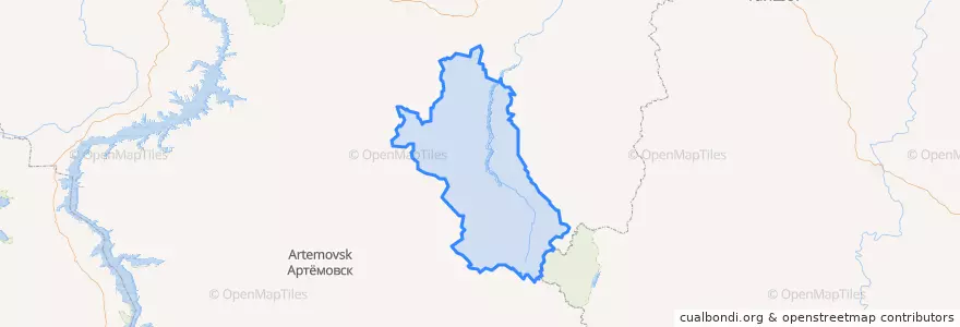 Mapa de ubicacion de Саянский район.