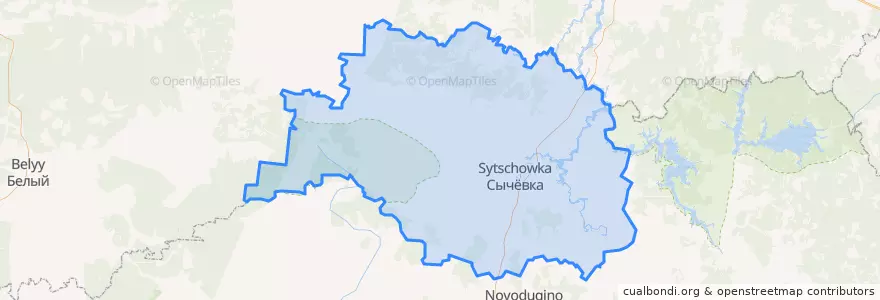 Mapa de ubicacion de Сычёвский район.