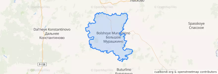 Mapa de ubicacion de Большемурашкинский район.