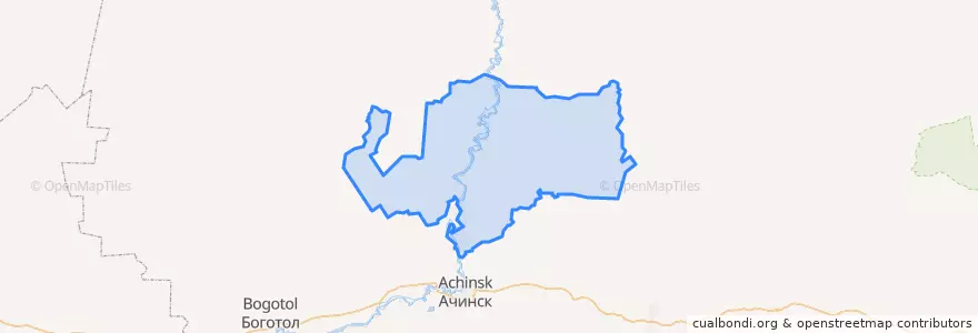 Mapa de ubicacion de Большеулуйский район.