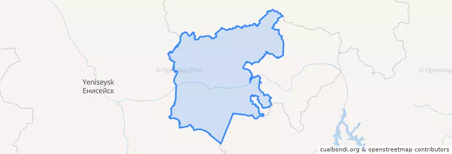 Mapa de ubicacion de Богучанский район.
