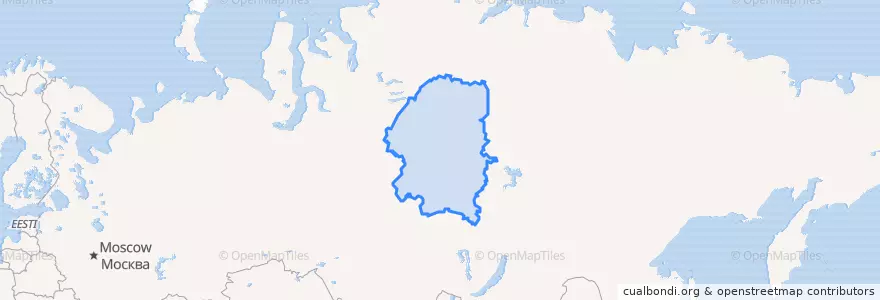 Mapa de ubicacion de Эвенкийский район.